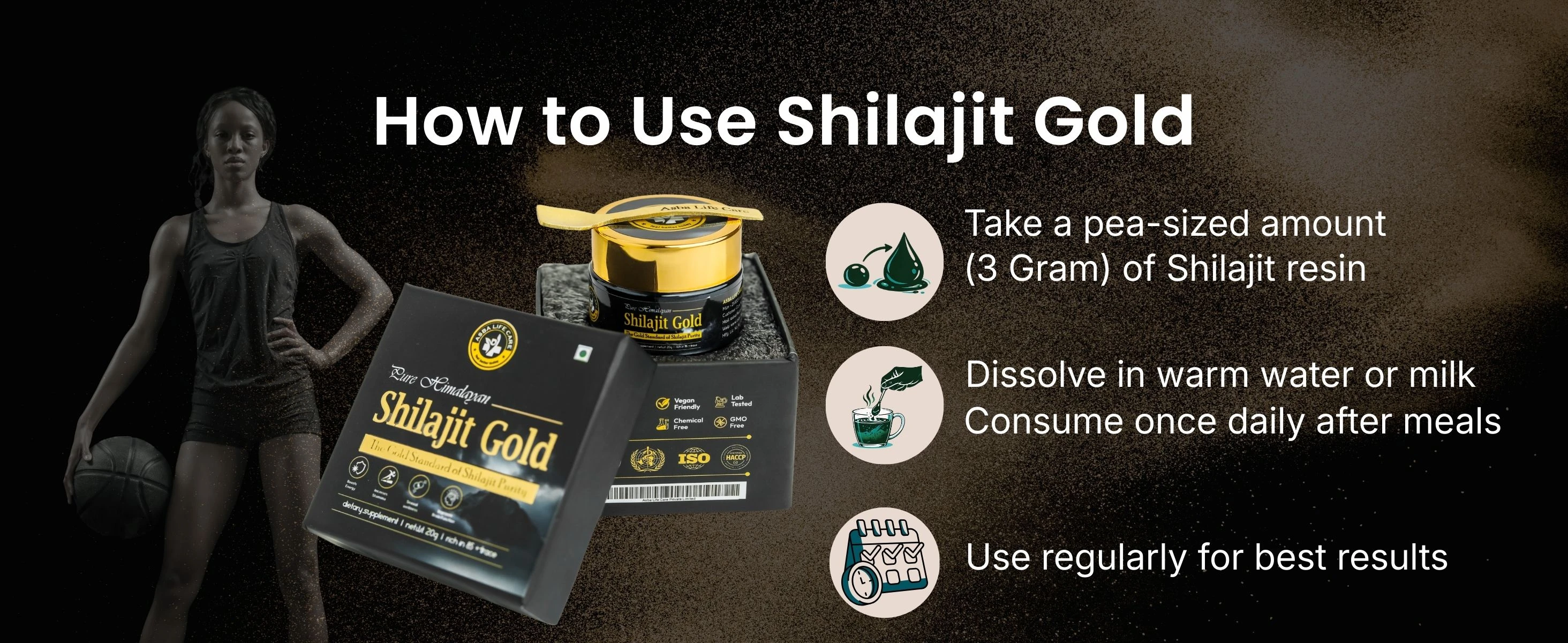 Shilajit Gold Resin | General Health Tonic Banner