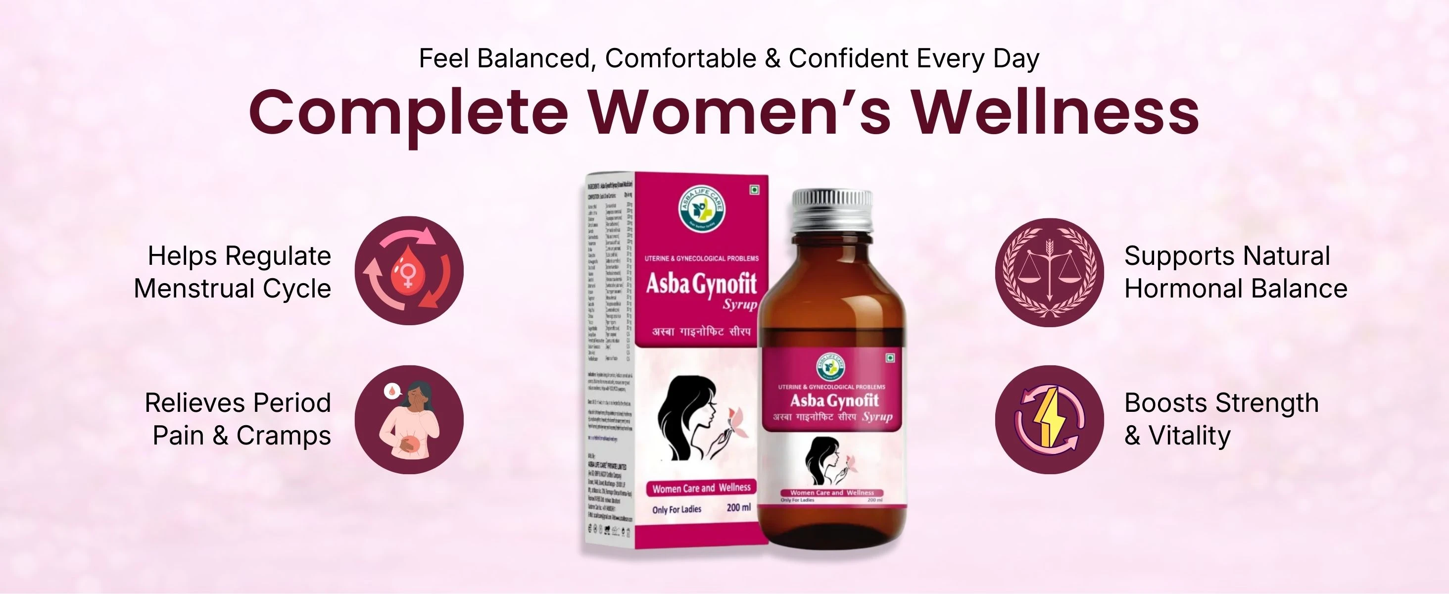 Asba Gynofit Regulates Periods, Relieves PCOD/PCOS Banner