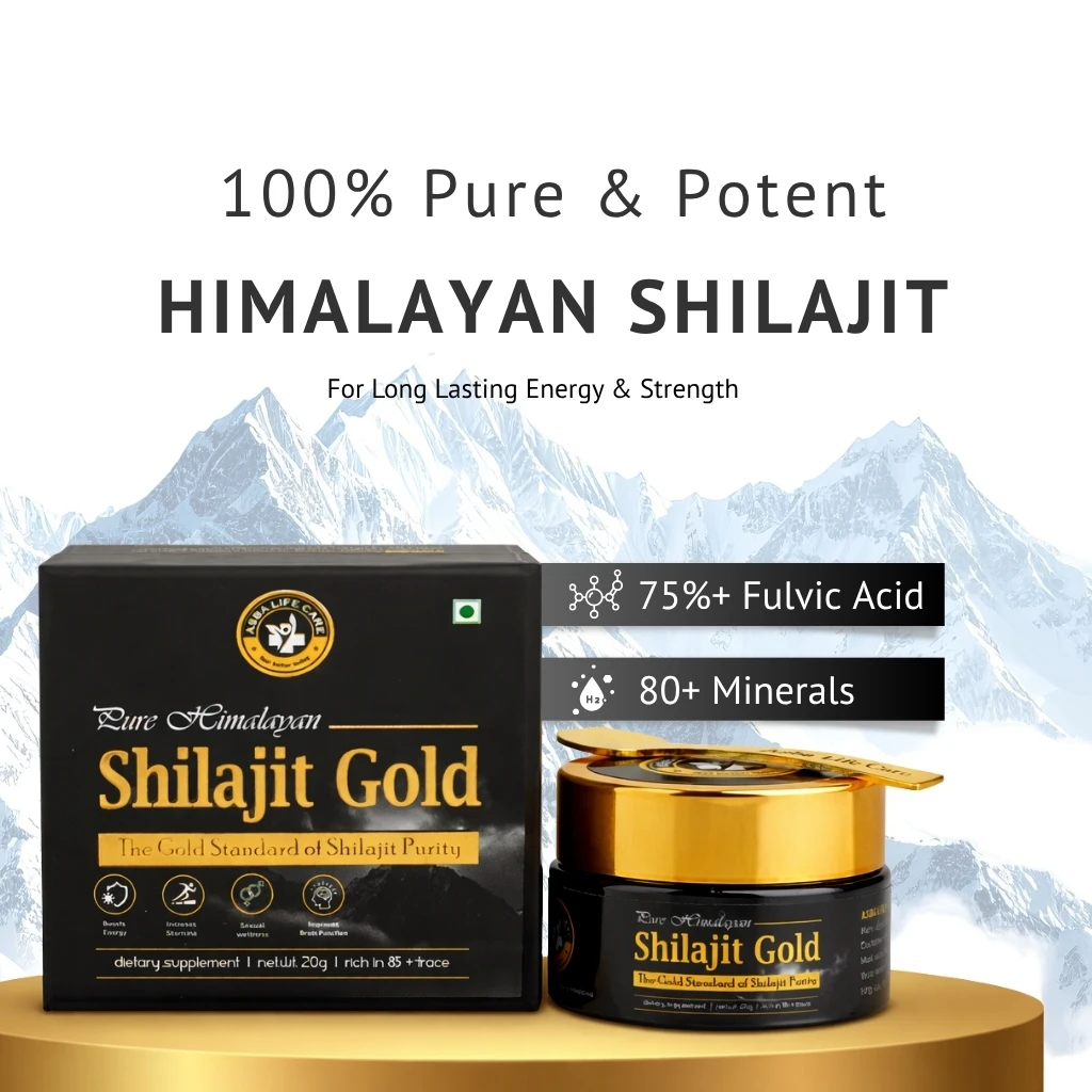 Pure Himalayan Shilajit Gold (20g Resin) Premium Grade – 79.6% Fulvic Acid & Gold Bhasm for Peak Stamina & Recovery