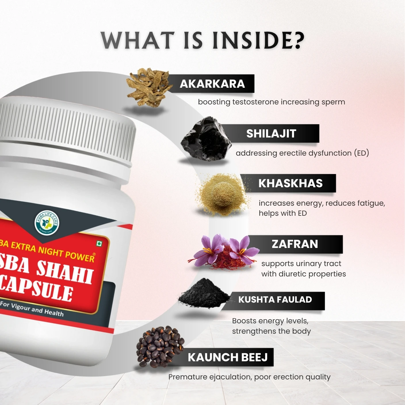 Asba Shahi Capsule|for Vigour and Health - Hover