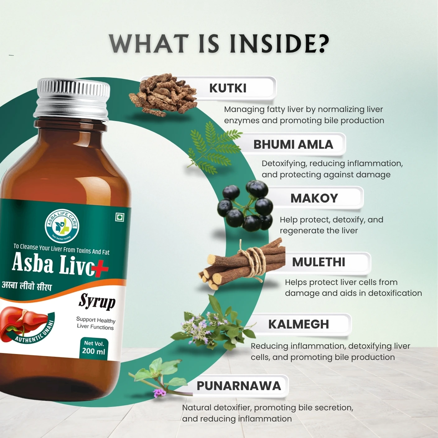 Asba Livo+ Syrup to cleanse your liver from toxins and fat - Hover