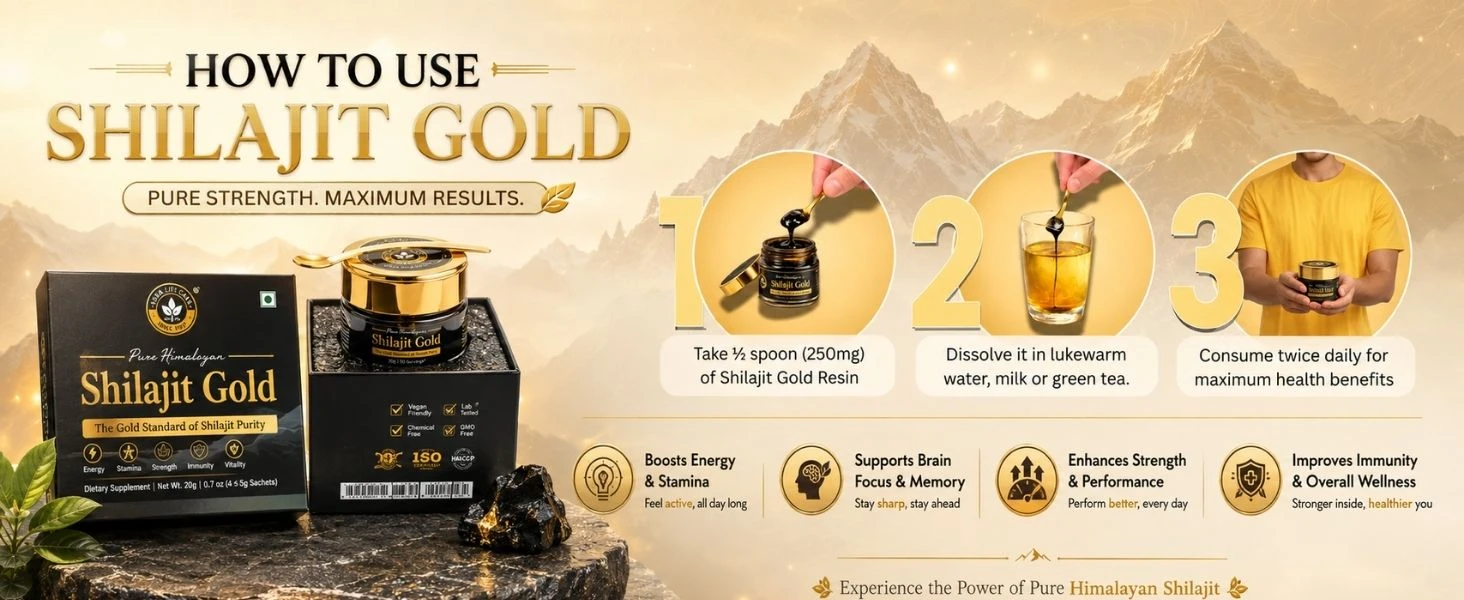 Shilajit Gold Resin Banner