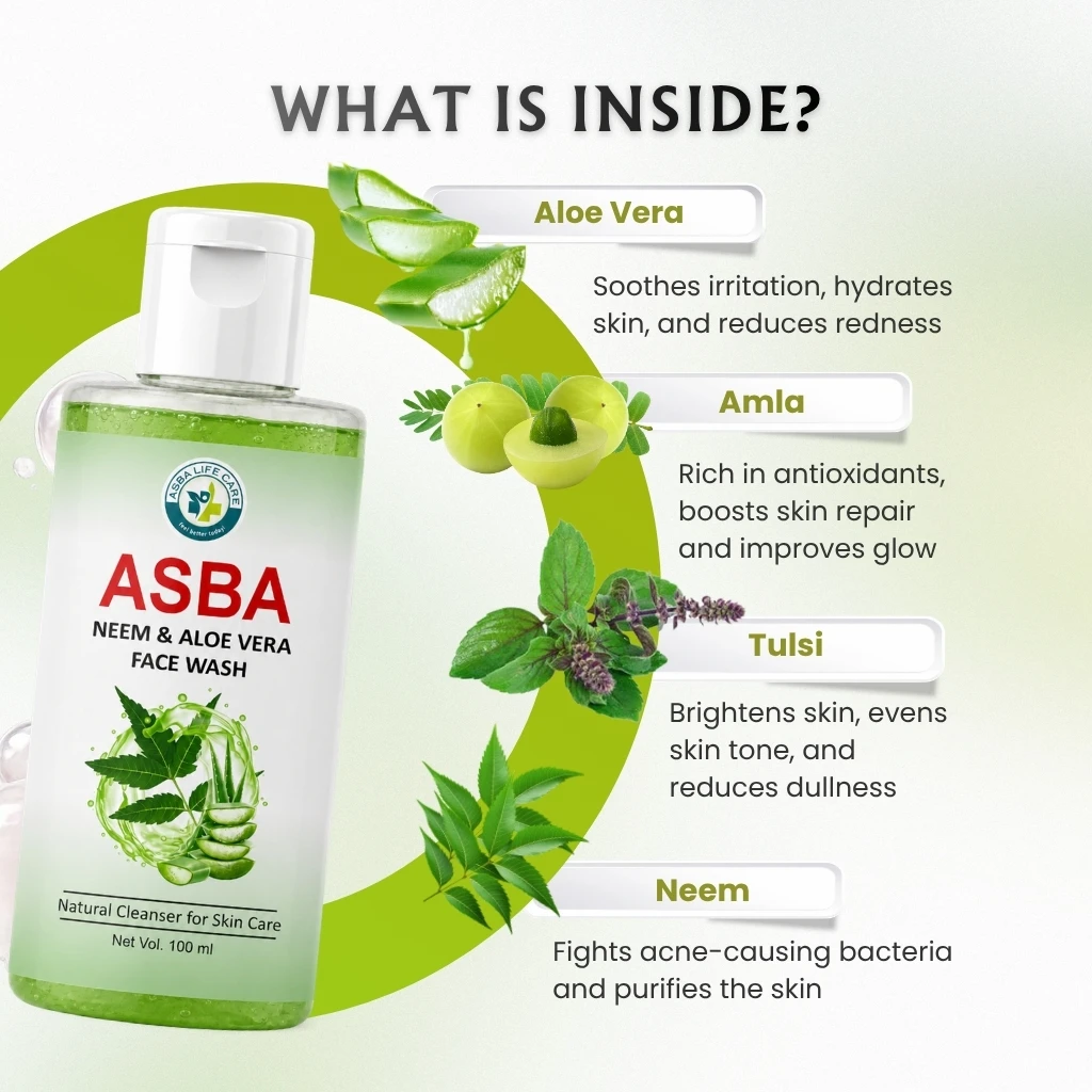 Asba Neem Aloe Vera Facewash - Hover
