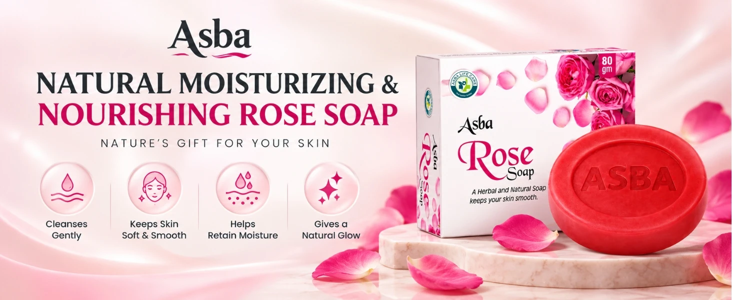 Asba Rose Soap Banner